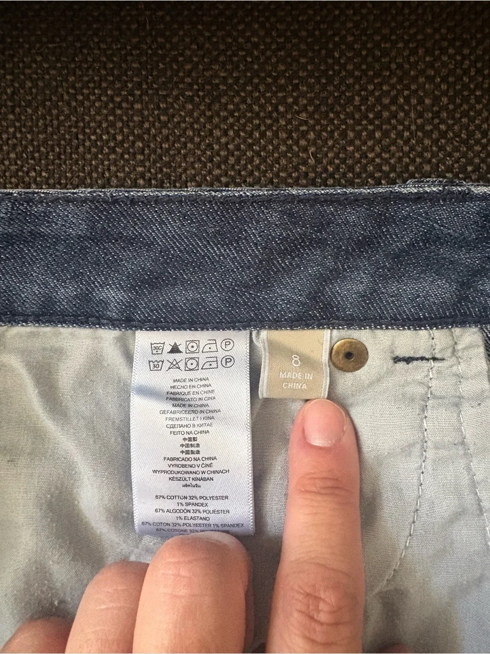 Michael Kors Dark Blue Women's Straight-Leg Jeans, 27 inch inseam, size 8
